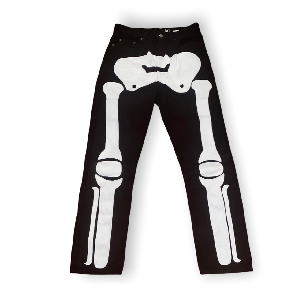 Custom skeleton jeans